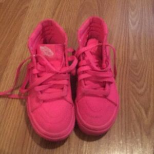 Hot pink vans kids 12